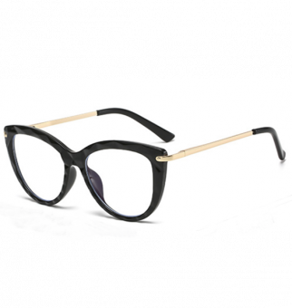 Очки прозрачные кошачий глаз рельефная оправа