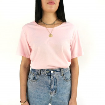 Футболка удлиненная oversize широкая горловина