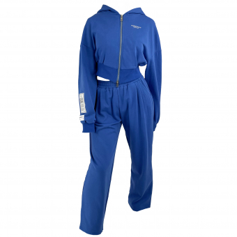 Костюм спорт толстовка на молнии нашивка на рукаве надписи + штаны прямые