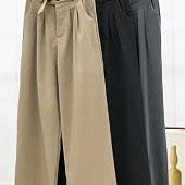 Картинка Брюки широкие с вытачками и 2мя пуговицами от магазина LonnaMag