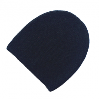 Шапка бини ровный трикотаж узкий рубчик без подворота