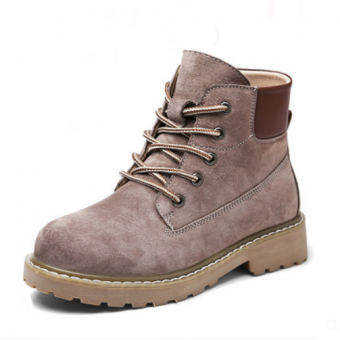 Высокие ботинки натур.замша шнуровка под тимбы