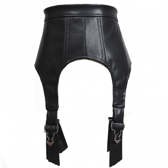 Пояс эко кожа на молнии 4 ремешка снизу