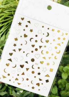 Наклейки для макияжа под металл Заполненные фигуры