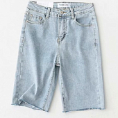 Картинка Джинсовые длинные шорты обрезан низ длина 50см от магазина LonnaMag