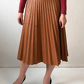 Картинка Юбка кожаная эко кожа в складку plus size от магазина LonnaMag
