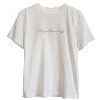 Футболка белая цветная вышивка надпись