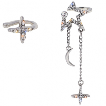 Набор каффы 2 шт. звезда из страз полумесяц на цепочках