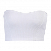 Картинка Топ бандо белый стрей рубчик от магазина LonnaMag