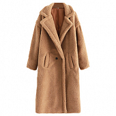 Картинка Шуба плюшевая Тедди светло-коричневая от магазина LonnaMag