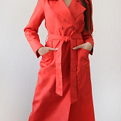 Картинка Тренч плащ (Россия) 6 пуговиц пояс от магазина LonnaMag