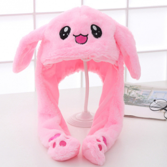 Шапка с двигающимися ушками - Зайка