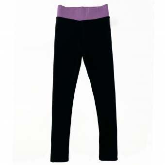 Леггинсы теплые на флисе фиолетовая широкая талия