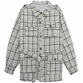 Картинка Куртка рубашка в клетку 2 кармана на груди + 2 крупных кармана ниже от магазина LonnaMag