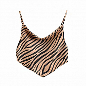 Картинка Топ углом принт тигр корчиневая зебра от магазина LonnaMag