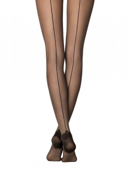 Колготки Trace (Conte) имитация подследников, шов сзади ноги, эффект сетки 20 ден