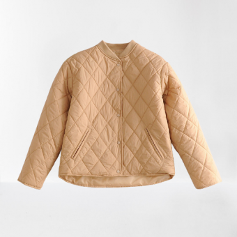 Куртка короткая легкая стеганая ромбами 2 расцветки