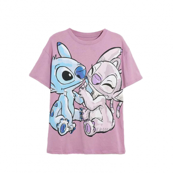 Футболка принт стич с подружкой