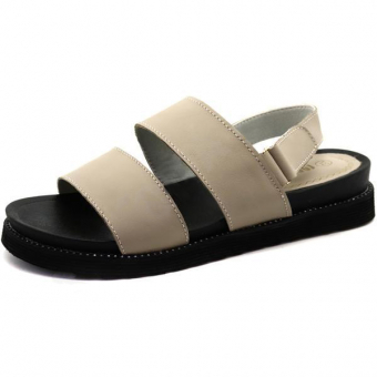 Сандалии LUCKY STAR широкая двойнная платформа - беж