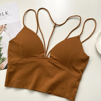 Топ хб стрейч треугольные чашки лямки-резинки - от груди