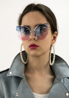 Очки сверху силуэт кошки проволкой