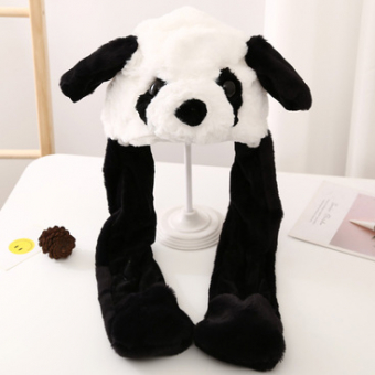 Шапка с двигающимися ушками - Панда