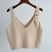 Картинка Топ пушистый 1 лямка с кольцом 1 с ремнем от магазина LonnaMag