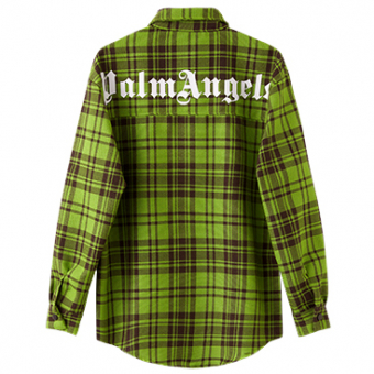 Рубашка oversize клетка на спине Palm Angels