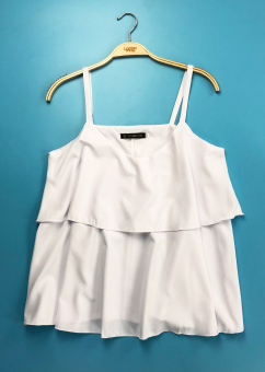 Топ майка два уровня ткани