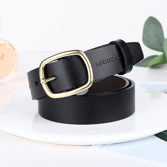 Ремень кожаный с овальной пряжкой