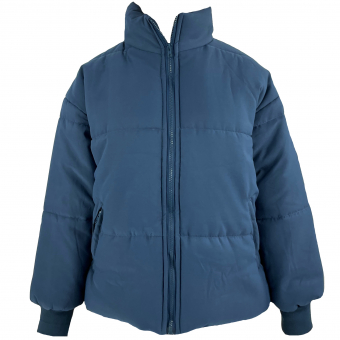 Куртка широкая на молнии + 2 кармана ворот стойка объемный рукав с манжетами