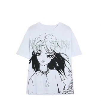 Футболка принт billie eilish аниме девушка