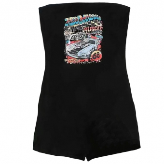 Комбинезон ромпер супер мини стрейч принт машина