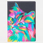 картинка Обложка для паспорта, разноцветный «Кот» от магазина LonnaMag