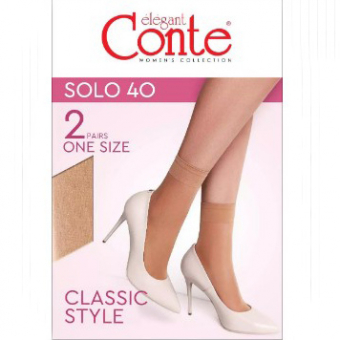 Носки капроновые полиамид CONTE SOLO 40 (2 пары)
