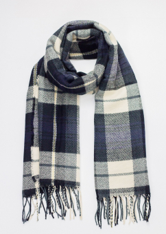 Шарф палантин крупная клетка