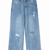 Картинка Джинсы прямые широкие с подворотом от магазина LonnaMag