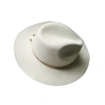 Шляпа федора золотой металлический обруч