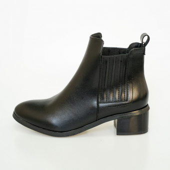 Высокие ботинки челси с простроченной кожей на резинках