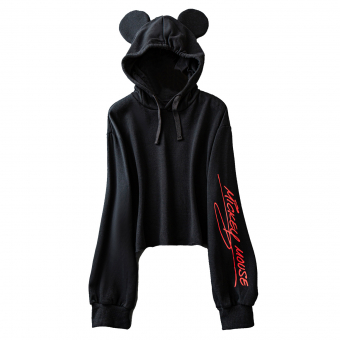 Худи низ обрезан круглые уши на капюшоне Mickey Mouse