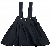 Картинка Юбка клеш с защипами с подтяжками 4 золотые пуговицы от магазина LonnaMag