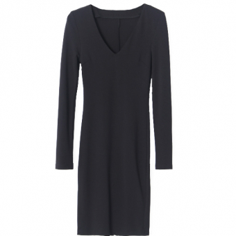 Платье стрейч по фигуре V-вырез вытачки на груди