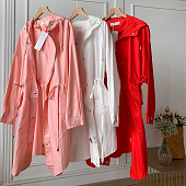 Картинка Плащ накидка легкая как парка на куличке капюшон от магазина LonnaMag