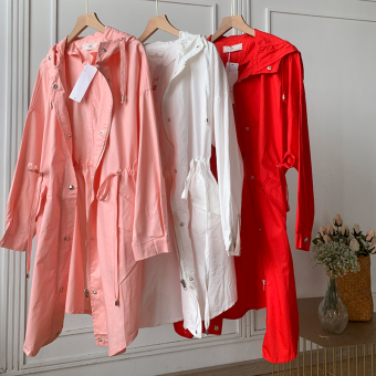 Плащ накидка легкая как парка на куличке капюшон