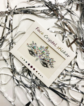 Наклейки для макияжа Стразы сверху полукруг