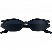 картинка Очки овальной формы пластик оправа по бокам 2 металл полосы широкие дужки от магазина LonnaMag