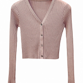 Картинка Кардиган короткий трикотаж 4 перламутр пуговицы от магазина LonnaMag