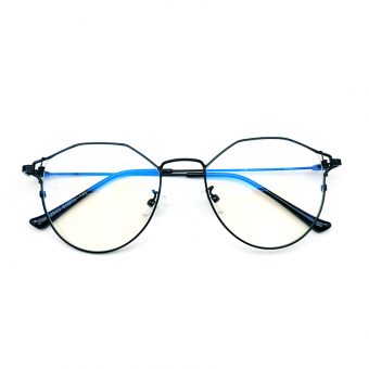 Очки прозрачные метал оправа по бокам пружинка