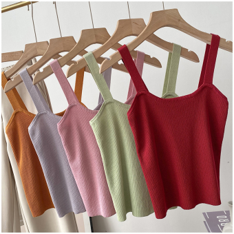 Топ трикотаж рубчик широкие лямки