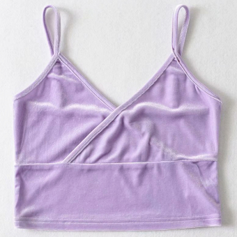 Топ бархат V вырез тонкие лямки